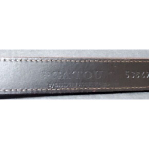 Vintage '98 PGA Tour Belt 538471 Brown Lizard Print Silver Concho MED 28/30 USA - Picture 13 of 16